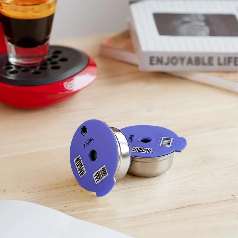 60/180/200/220 мл Капсулы-поды для кофе Многоразовый фильтр из нержавеющей стали для кофеварки Bosch Tassimo Happy Suny Vivy Заполняемый