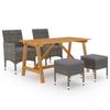 Day and Night - Day and Night Gray 5-Piece Garden Dining Set
