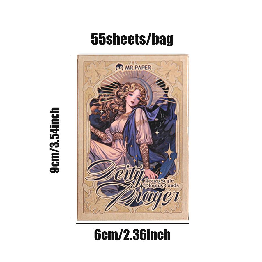55 листов Серия Молитва Богу Покерные карты Прочные Игровые Карты Реквизит Сбор Друзей Фестивальные Подарки Декоративные Карты для Дневника Скрапбукинга