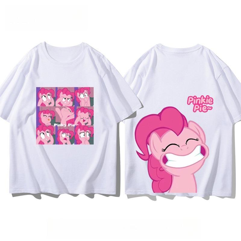 Лето 2026 года новая анимационная серия My Little Pony Briq Yunbao сопутствующие товары футболка с коротким рукавом для унисекс и женщин