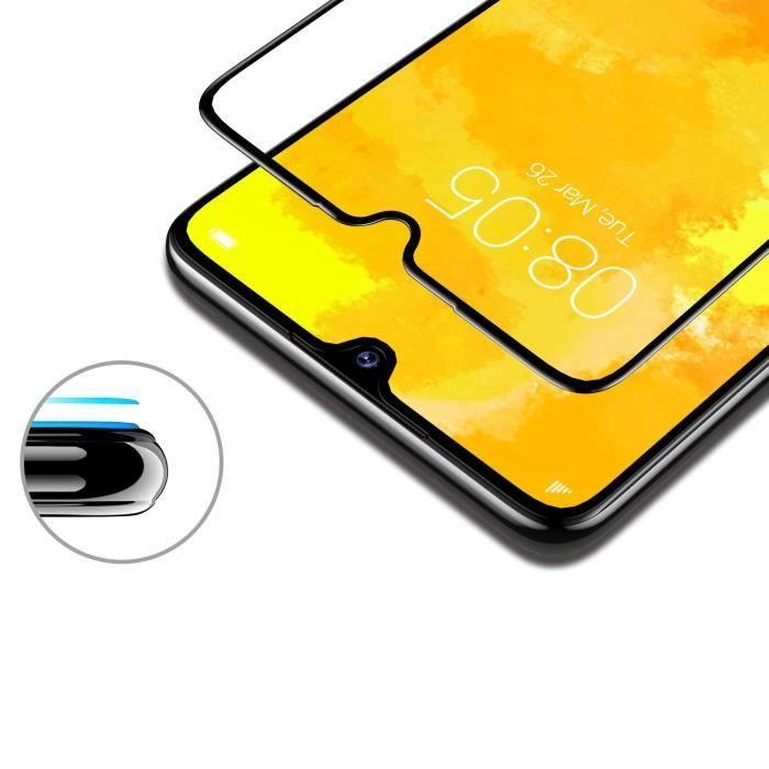 Coque Huawei P30 - Silicone Souple Transparent + Verre Trempé Integral Bord Noir Protection Ecran [Phonillico®]