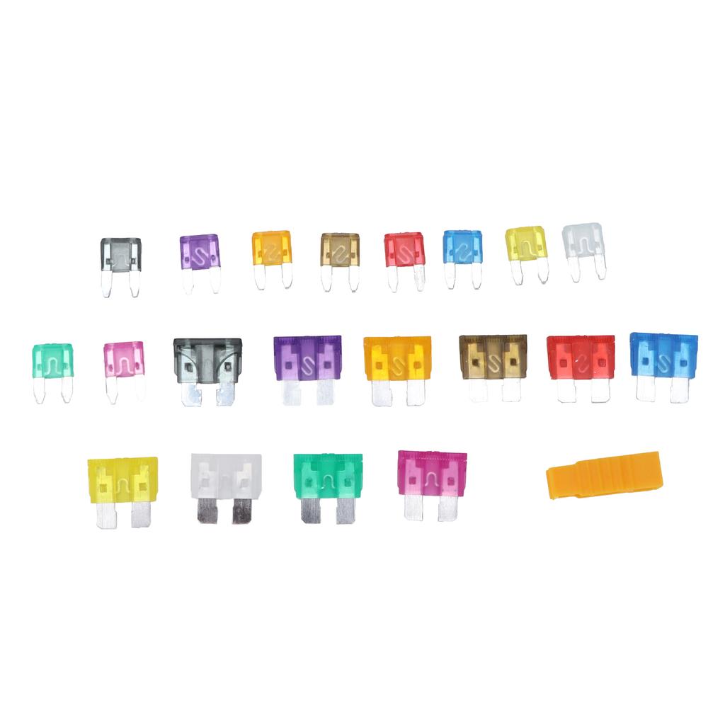 220pcs Blade Fuse Assortment Small Medium Size 2 3 5  7.5 10 15 20 25 30 35AMP for Car Trucks ATVs