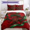 Morocco Football Printed Bedding 3 Piece Set Cozy Breathable Bed Cover Set as Housewarming Holiday Gift