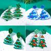 Acrylic Snowflake Star Christmas Tree Earrings Hook Drop Dangle For Women Xmas Party Jewelry Gift