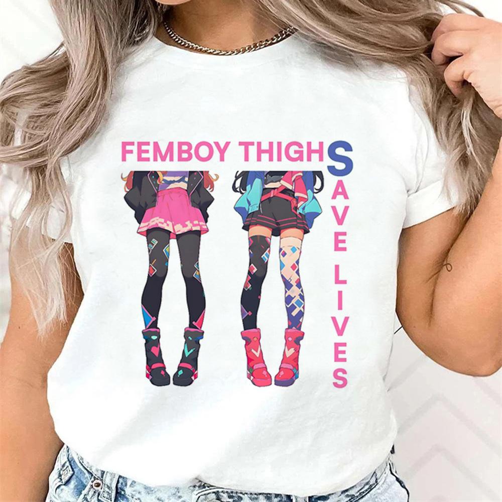 Femboy shirt female Pastel Digital Punk hip hop harajuku Classic t shirt Trendy streetwear Colorful Grunge graphic 2000s
