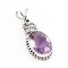 Подвеска из стерлингового серебра 925 пробы с натуральным аметистом 1,4'' n6W70
