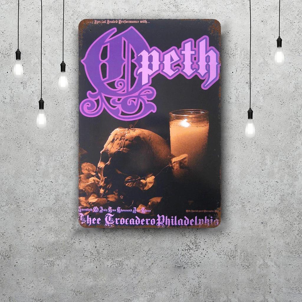 Opeth Vintage Metal Tin Signs Posters Decor Retro Metal Plaque Wall Art Decor for Garage Bar