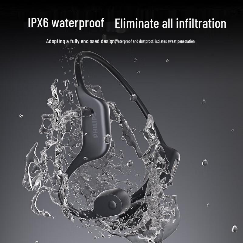 Philips TAA6609C Open-Ear Bone Conduction Bluetooth Sports Headphones