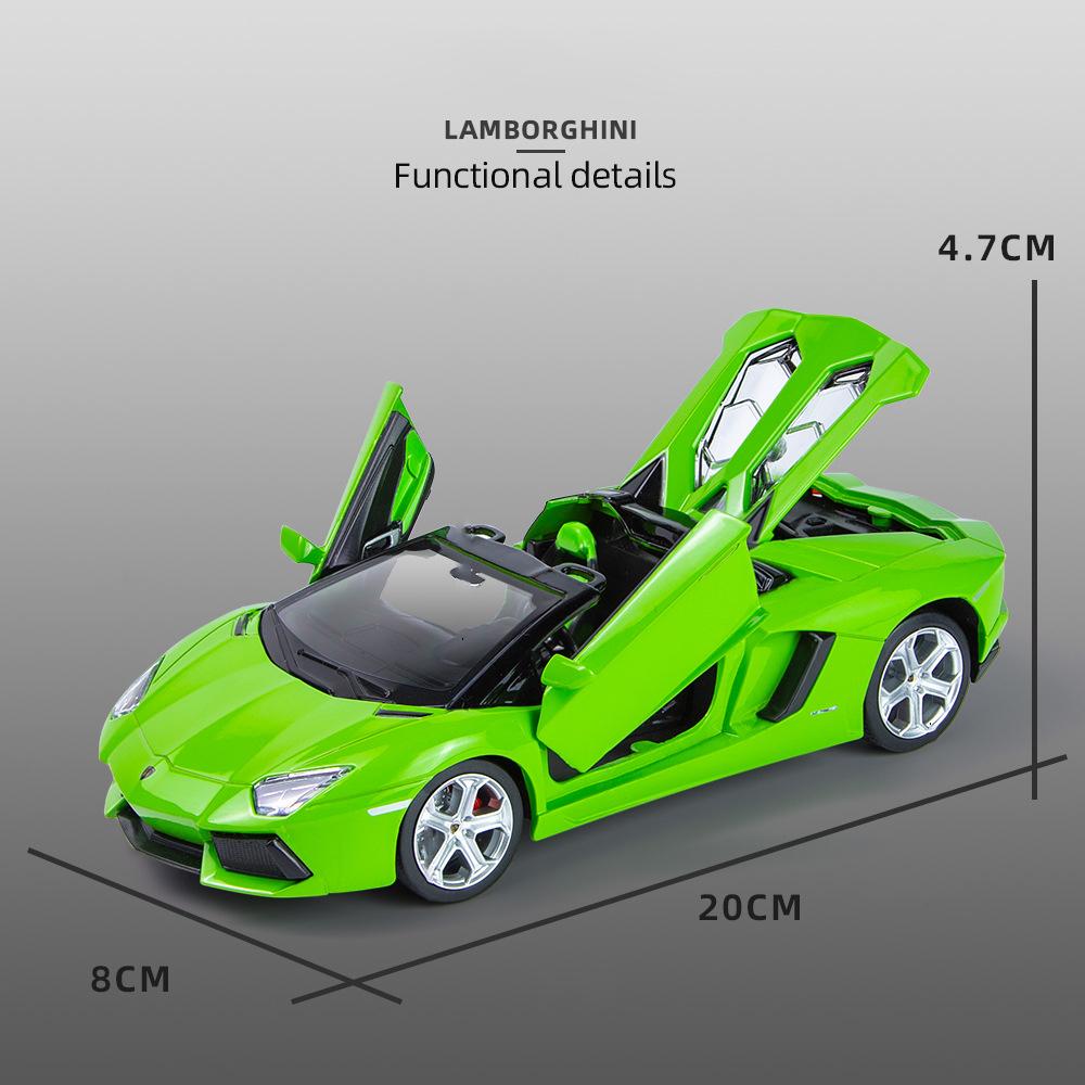 1/24 масштаб Lambo Aventador, литая под давлением модель автомобиля, игрушечный автомобиль с откатным механизмом, звуком и светом для детей, коллекция подарков для мальчиков и девочек