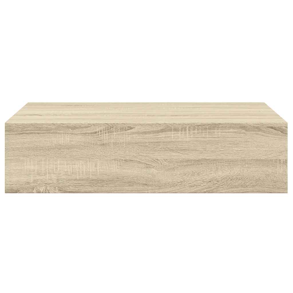 Vidaxl Półka Ścienna Z Szufladą, Kolor Dębu, 40 X 23,5 X 10 Cm, Mdf