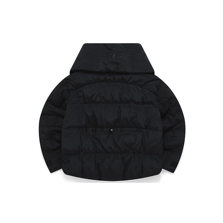 FILA Athletics Down Jackets Women's Pitch Black Stand Collar Thickened Detachable Down A11W141918F-BK