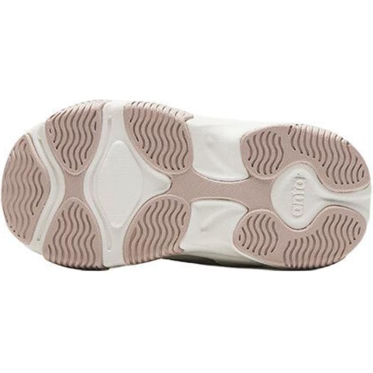 Anta Comfortable Versatile Anti-Kick Shock-Absorbing Low-Top Walking Shoes Baby Shoes White Pink A22440056-2