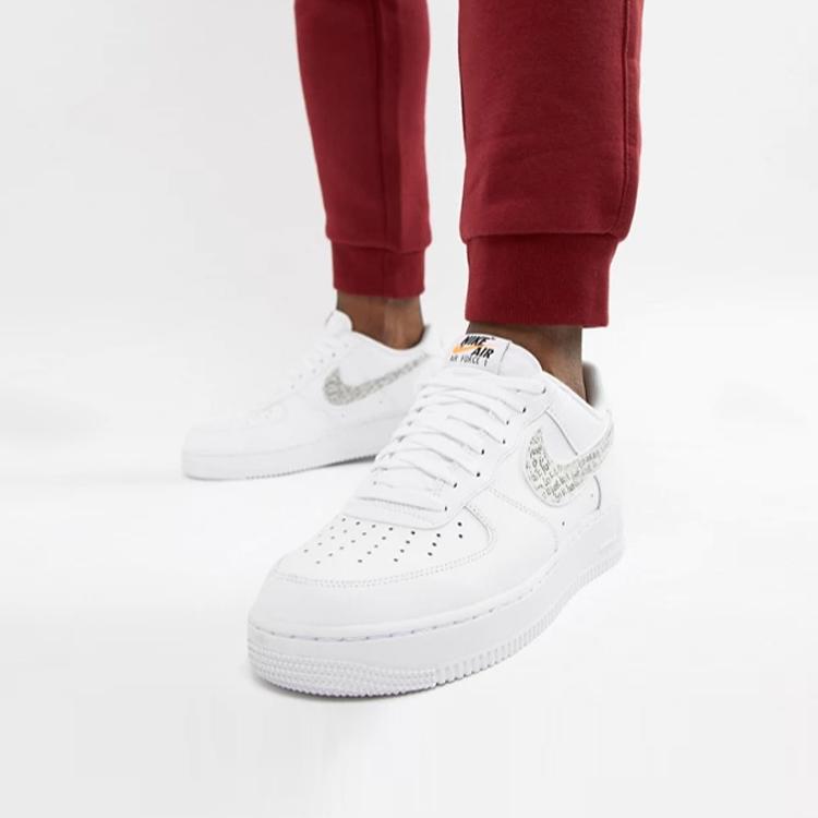 Nike Кроссовки Air Force 1 Low Just Do It Pack Белые Прозрачные BQ5361-100