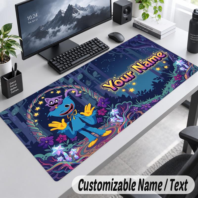 poppy playtime Personalized Large Mouse Pad Custom Name Text Extended Desk Mat Gaming Mousepad