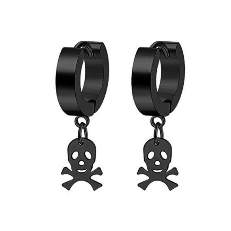 2 шт. мужские и женские персонализированные заостренные конические серьги из титановой стали, простые круглые серьги в стиле ретро, ​​зажимы для ушей в стиле хип-хоп