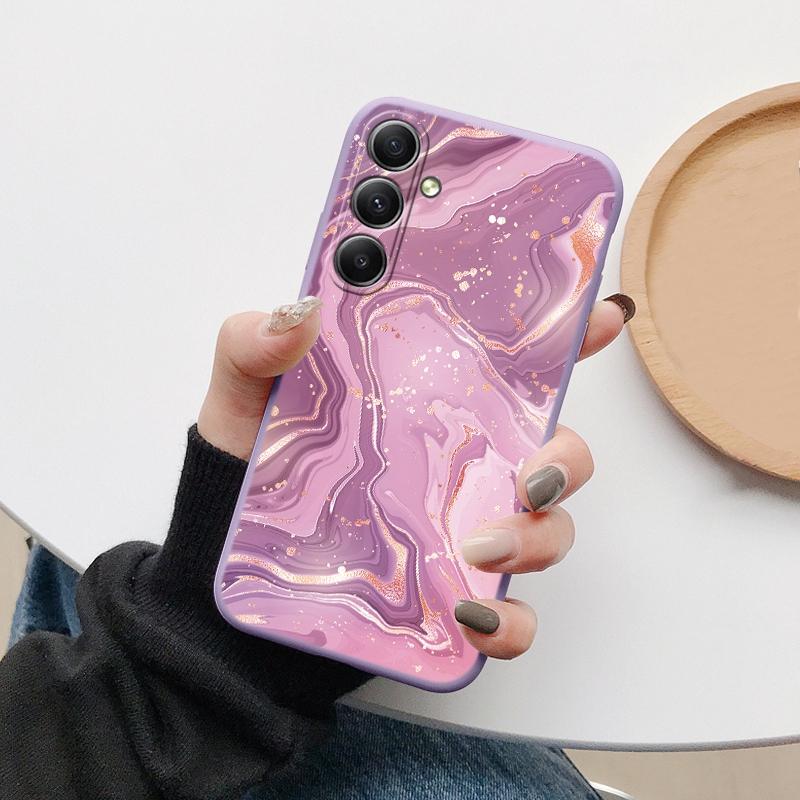 Мраморный мягкий силиконовый чехол для Xiaomi Redmi Note 13 Pro 13C Poco M6 Samsung A35 A55 M35 S24 Huawei Honor 200 iPhone Camera Защитный противоударный чехол