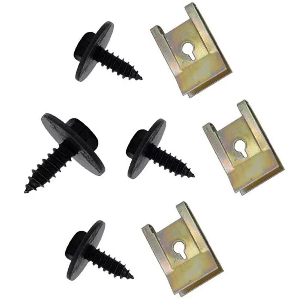 20/40/60Pcs with Screw Tapping Fastener Clip U-Type Nut/Screw Washers Durable Car Metal Screws