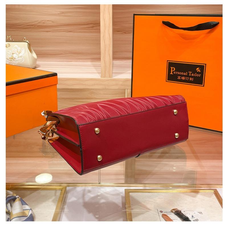 W. D. Свадебная сумка POLO с красной рябью, сумка для невесты, сумка для матери, новинка 2023 года, сумка большой вместимости с тиснением