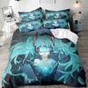 Анимационный Сериал 3D Цифровая Печать Комплект Постельного Белья из Трех Предметов Простыня Пододеяльник