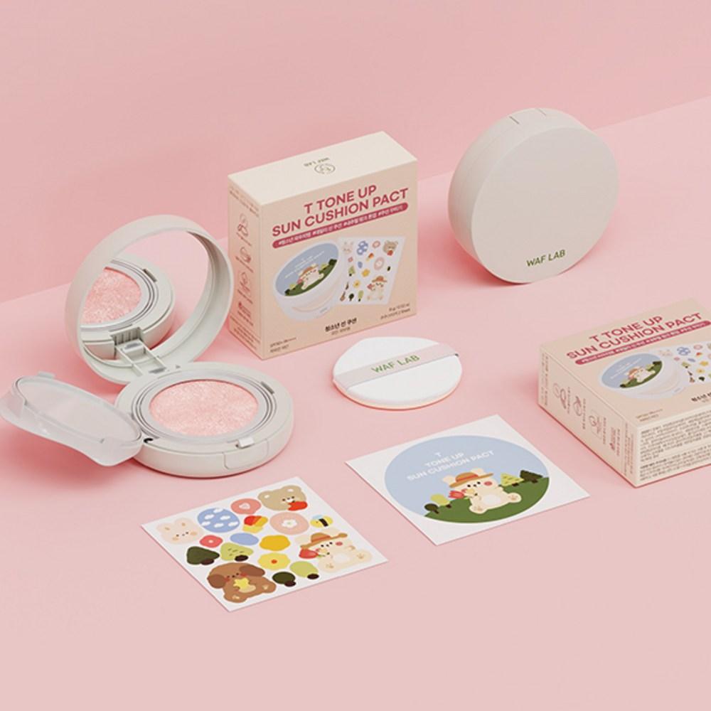 Warp Lab Tee Youth Tone-up Sun Cushion Pact & Decoration Sticker, 15 г, 1 шт.