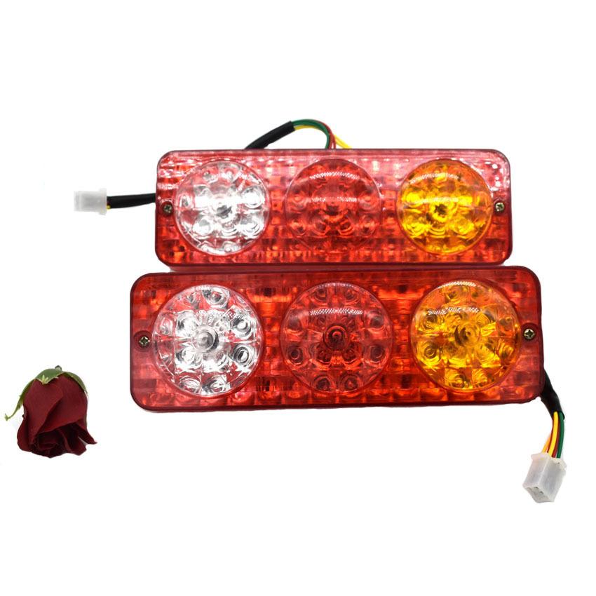 2Pcs Electric car taillights three-wheeled four-wheeled vehicle fully enclosed electric carport with steering rear taillight