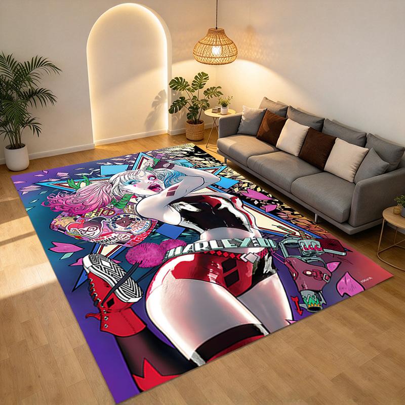 Harley Quinn Living Room Nonslip Area Rug Soft Carpet For Bedroom Game Playroom Sofa Office Home Decor Doormat Christmas Gift C930377