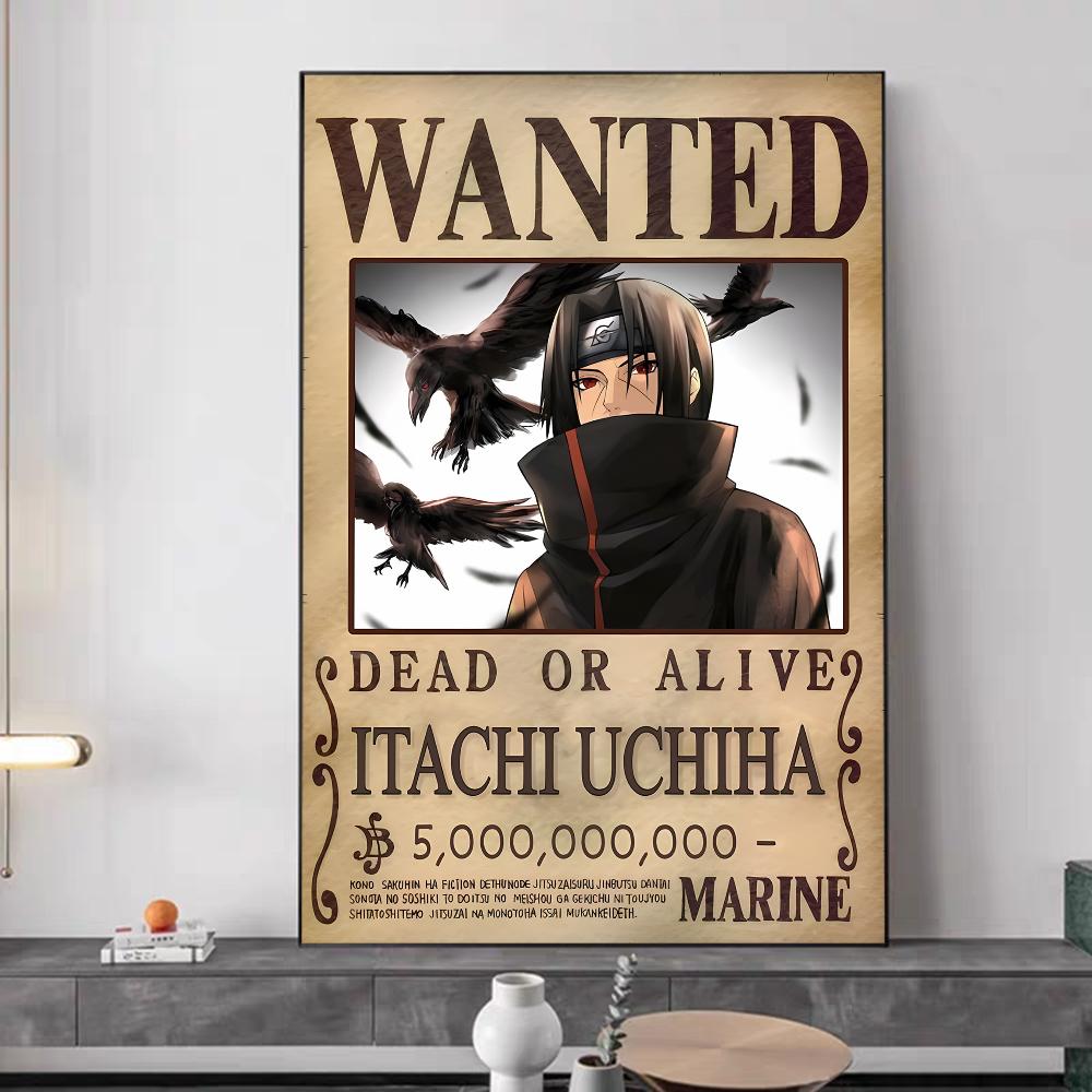 У-Учиха И-Итачи Аниме Постеры Липкая Белая бумага Наклейка DIY Комната Бар Кафе Каваи Комнатный декор