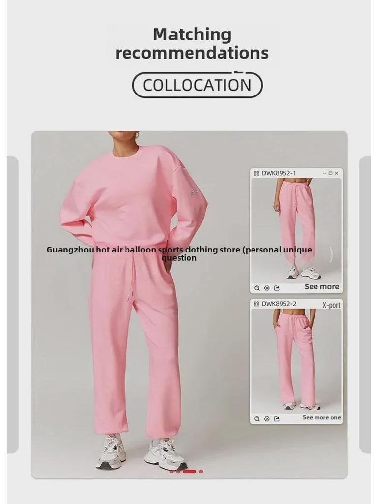 Alo Yoga Женская повседневная толстовка с круглым вырезом и длинным рукавом