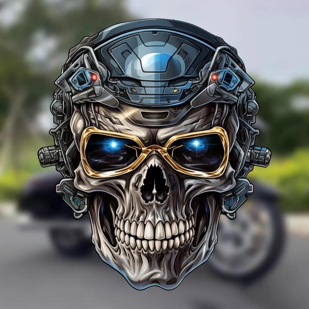 Skeleton Head Sticker Car Stickers Waterproof Auto Window Decals Motorcycle Laptop Decoration Pegatinas De Coche