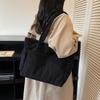 Lightweight Large Capacity Commuter Tote Bag Solid Color Shoulder Bag