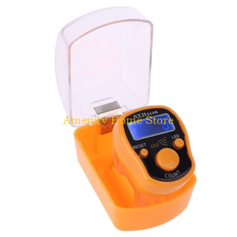 F26C Portable Wrist Digital Electronic Counter with LED Light and Sound Manual Reset Decompression Relaxation Finger Tool
