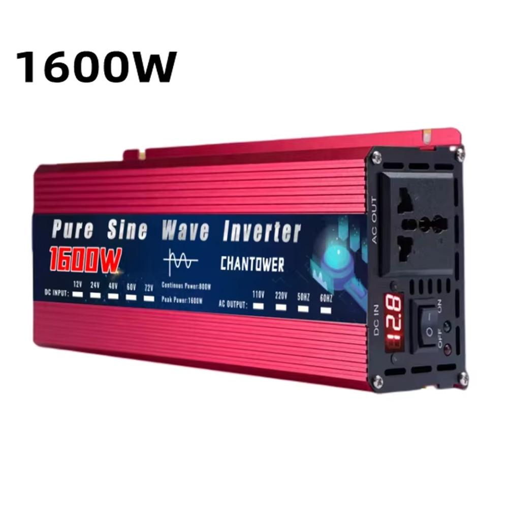 Чистый синусоидальный инвертор 12 В/24 В 220 В 1000 Вт 2200 Вт 3000 Вт 4000 Вт 5000 Вт DC в AC портативный преобразователь напряжения автомобильный солнечный инвертор