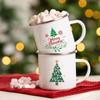 Christmas Trees Coffee Mugs Campfire Holiday Mug Kids Cup Hot Cocoa Cups Gifts New Years Party Decoration Gift for Friend Family