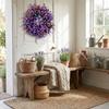 Lifelike Artificial Lavender Wreath Plastic Door Hanging Wreath Front Gate Wreath  Office Decor