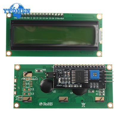 ЖК-модуль LCD1602 с желтым и зеленым экраном, интерфейс IIC/I2C, 5 В, для Arduino.