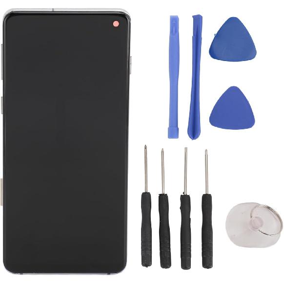 for Galaxy S10 LCD Replacement for Galaxy S10 Display, TFT Screen Replacement for Galaxy S10 Phone LCD Digitizer Assembly with Frame and Repair Tools