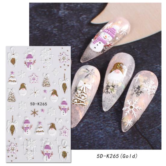 1 Sheet Christmas Pattern Art Snowflake Sticker Fine Workmanship Nail Bow Nail Art Decoration