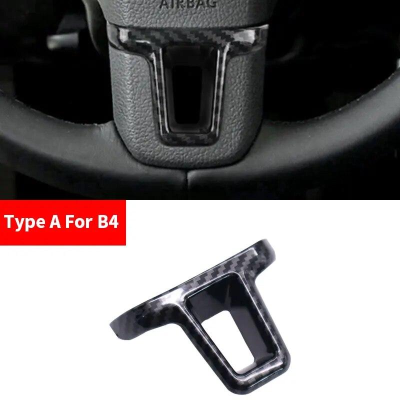 Car Styling ABS Carbon Fiber Texture Steering Wheel Cover Trim For VW Golf 6 MK6 Passat B7 Sharan Polo Jetta Tiguan Caddy Touran