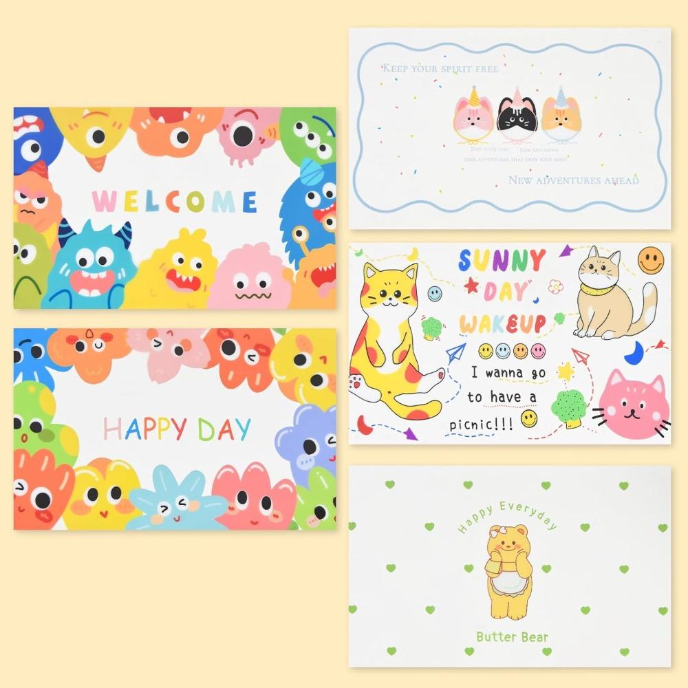 Kids' Table Protector Cover 47x24 Inch-Cute Cartoon Printed Waterproof Oil-Proof PVC Pad Desk Protector Mat