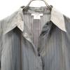 Celine 90s Old French Striped Pattern Long Sleeve Button Down Shirt 42 Women Used