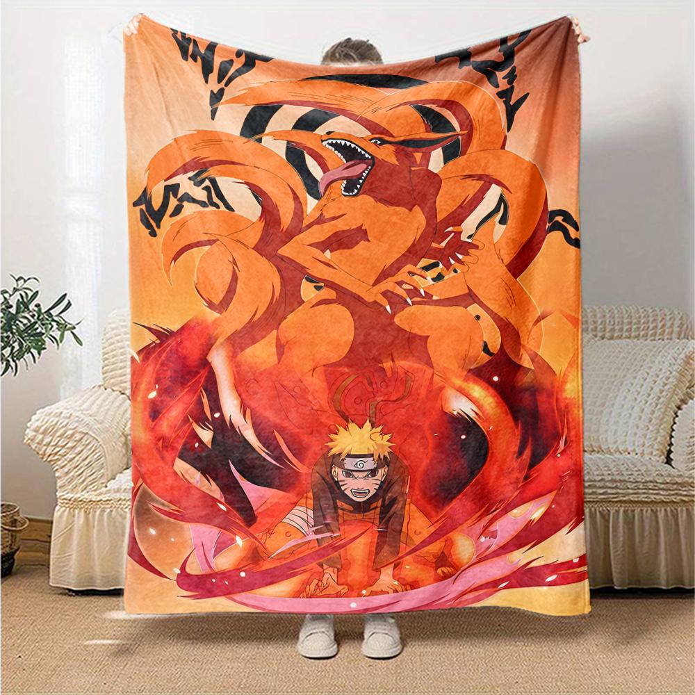 1pc NARUTO (3) Blanket, Gift, for Men and Women, Soft Blanket, Good for Sofa Bed Couch Travel, Lightweight Flannel Blanket