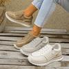 Мода Женская Повседневная Обувь на Плоской Подошве 2025 Новые Кроссовки Спорт Большой Размер Мода На Шнуровке Дышащие Кроссовки на Танкетке Женские Zapatos De Mujer