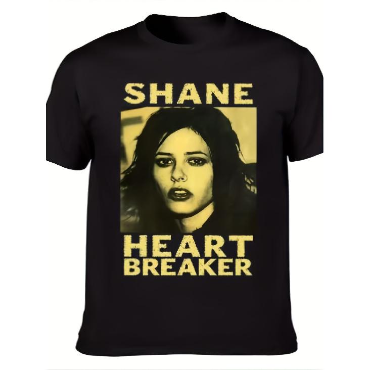2026 NEW The L Word Shane TV Show Inspired Unisex T-Shirt | Shane Heart Breaker & Iconic Face Print Black with Yellow Logo, Casual Round Neck, Short
