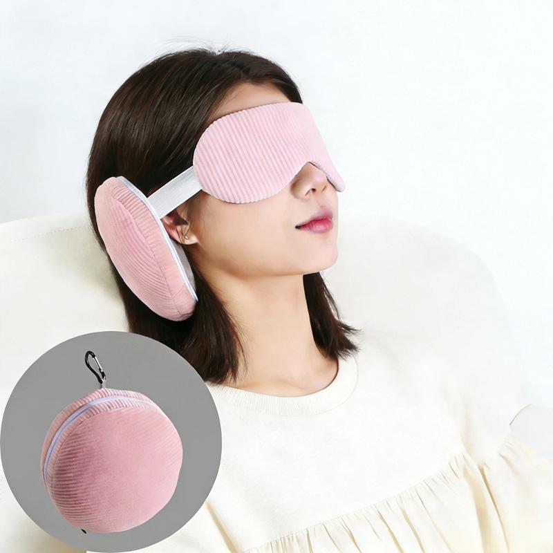 Multi-functional U-shaped Neck Pillow with Sleep Mask for Travel and Prone Sleeping