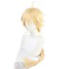 High Quality Traveler Cosplay Aether Lumine Cosplay Wig Blond Golden Heat Resistant Synthetic Hair Anime Cosplay Wigs + Wig Cap