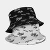 Unisex Double-sided Basin Hat, Women's Letters, Fisherman Hats, Versatile, Fashionable, Casual, All Seasons, Men's Sun Hats