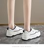 Белые женские кроссовки на платформе, весенние вулканизированные туфли на толстой подошве со шнуровкой, женская дышащая спортивная обувь из искусственной кожи