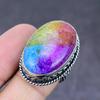 Rainbow Solar Quartz Gemstone 925 Sterling Silver Gift Jewelry Ring Size 7