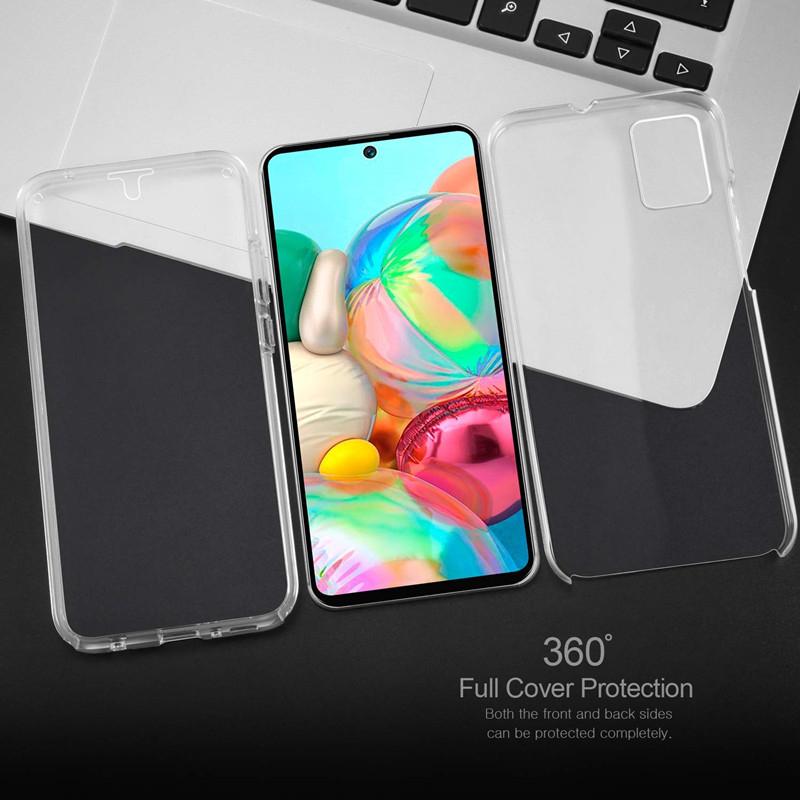 360 Double Silicon Case For Samsung Galaxy A51 A71 A81 A91 A50 A70 A30 A40 A20 A10 A20E A10S Cover