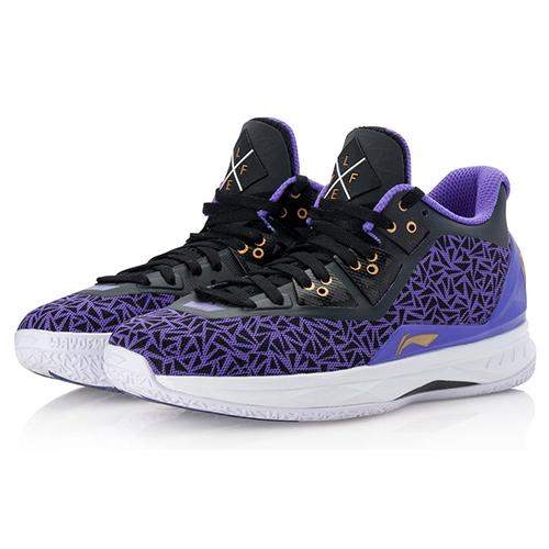 Li Ning WOW 4 Way Of Wade 4 LYFE Нескользящие Легкие Средние Баскетбольные Кроссовки Мужские Фиолетово-Черные ABAL035-9